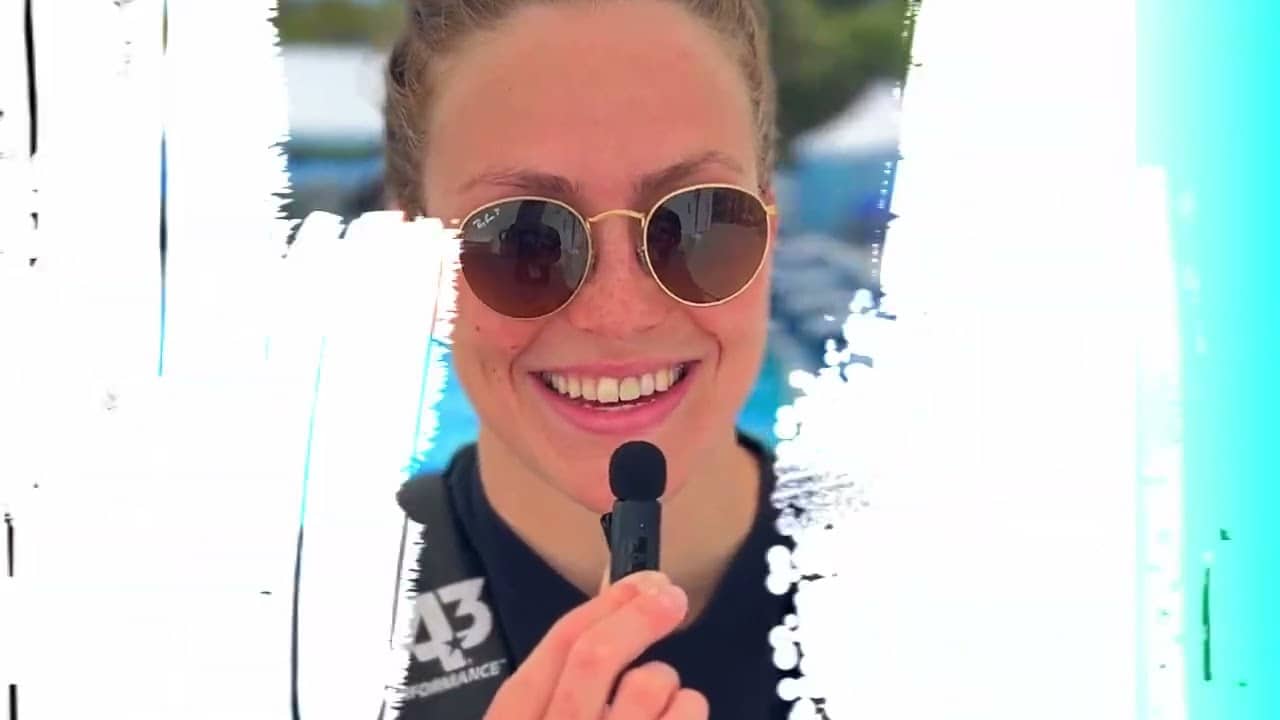 Katharine Berkoff on Swimming 1:33 150 Back: "Oh ok, maybe I should have kept going"