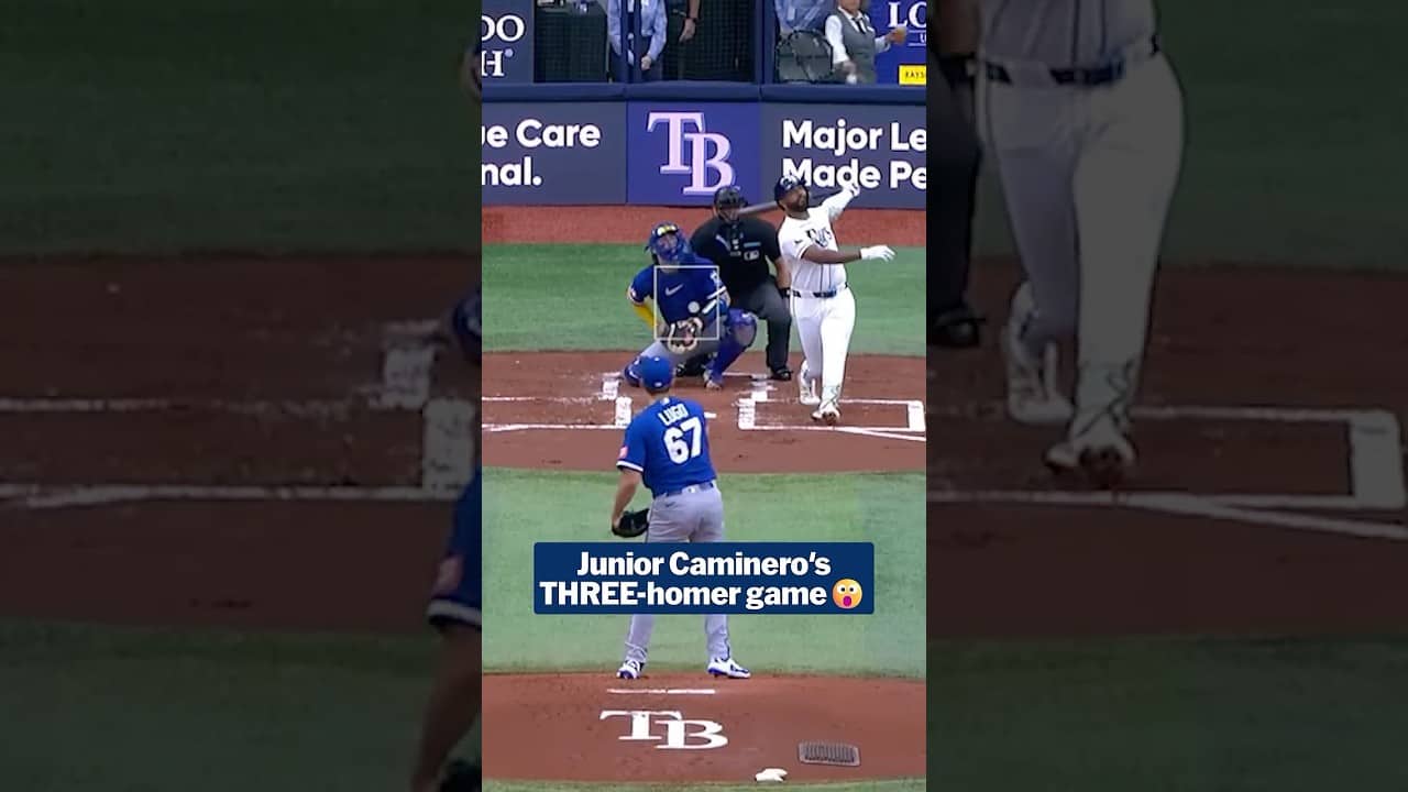 Junior Caminero crushes THREE homers 🤯