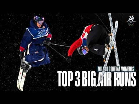 TOP 3 💥🎿 Men's Freestyle Skiing Big Air Scores | Milano Cortina Moments