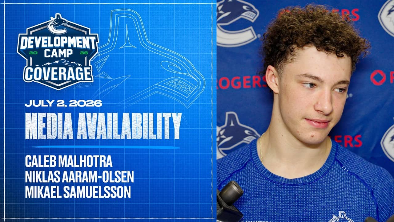 Caleb Malhotra, Niklas Aaram-Olsen, Mikael Samuelsson Development Camp Media (Jul 2 2026)