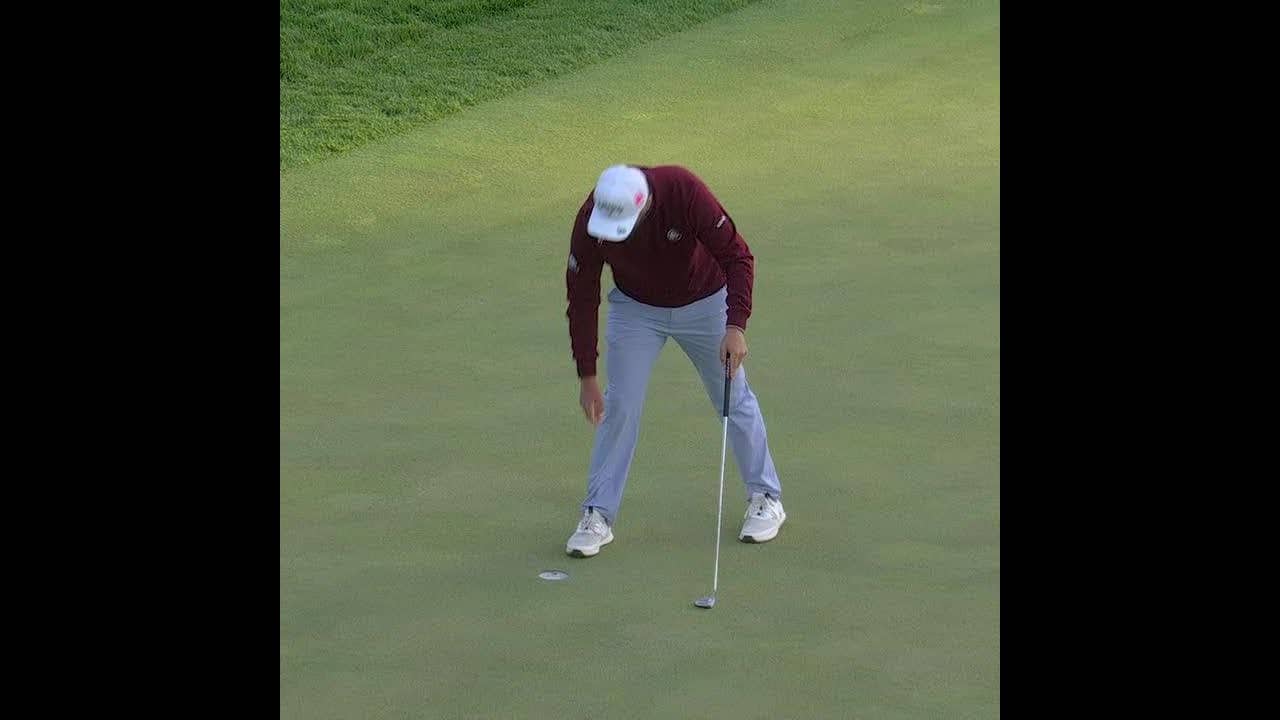 What a trio 👏  Rahm, Spieth and McIlroy walk off after Round 2