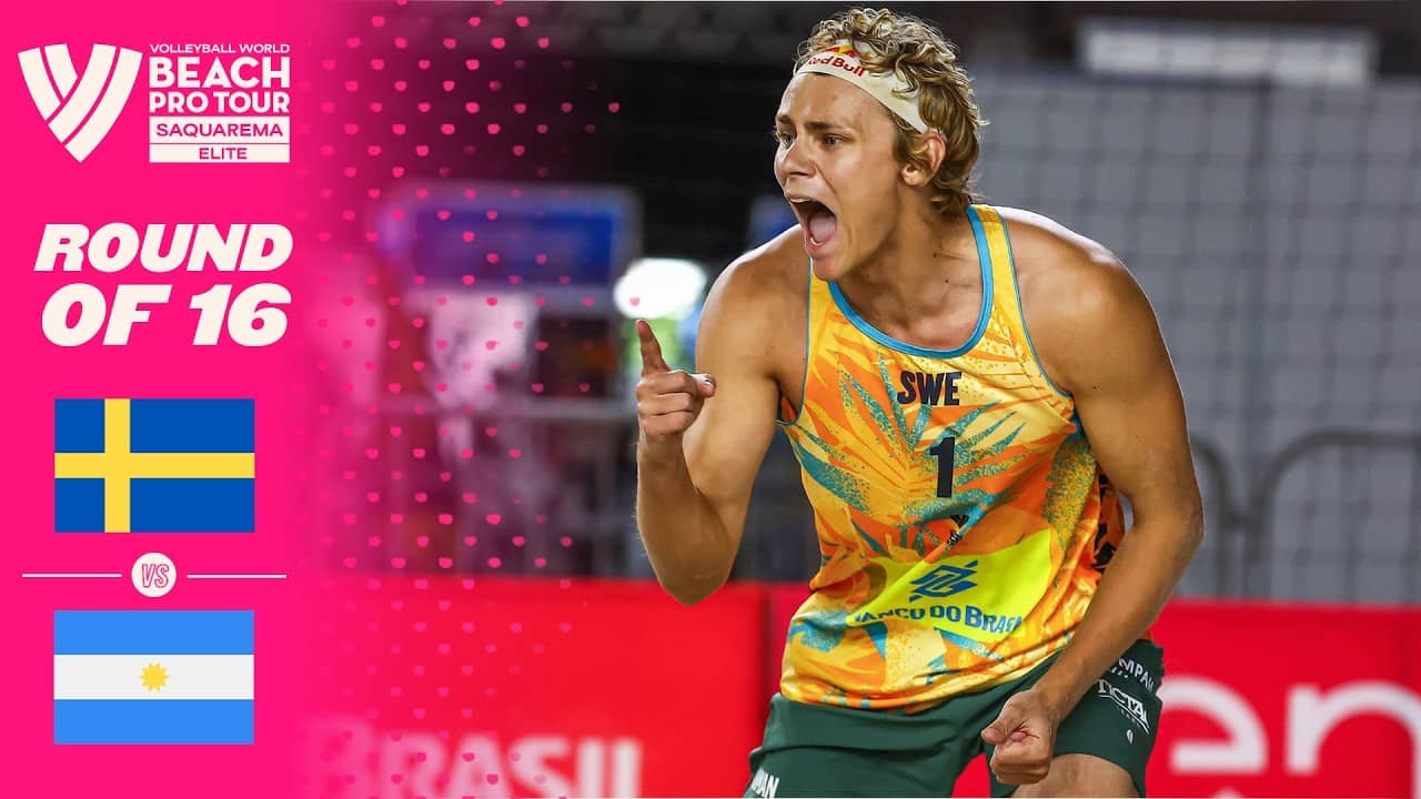 Åhman/Hellvig vs. Amieva/Bueno - Round of 16 Highlights | Saquarema 2026 #BeachProTour