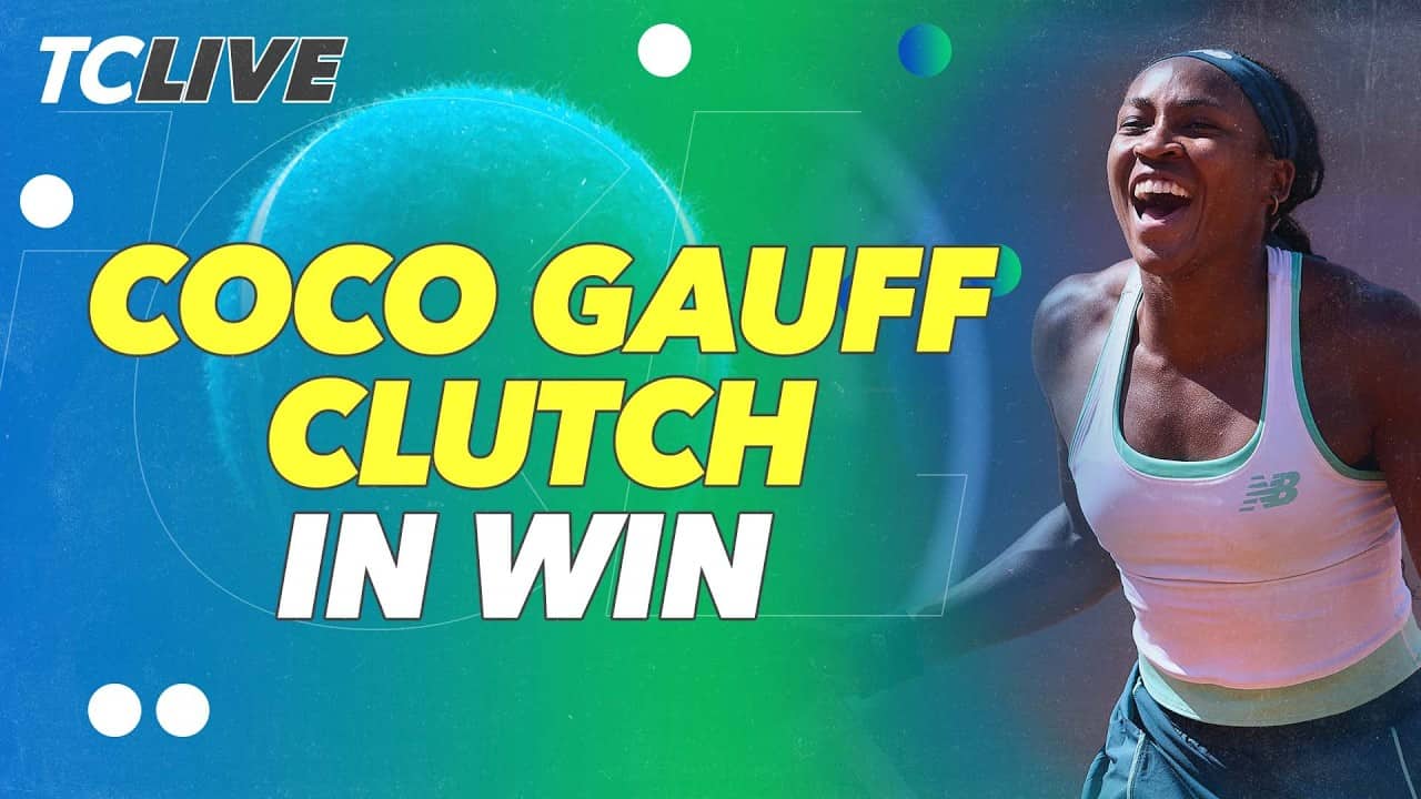 Coco Gauff Saves Match Point in Victory to Reach Rome QFs | TC LIve