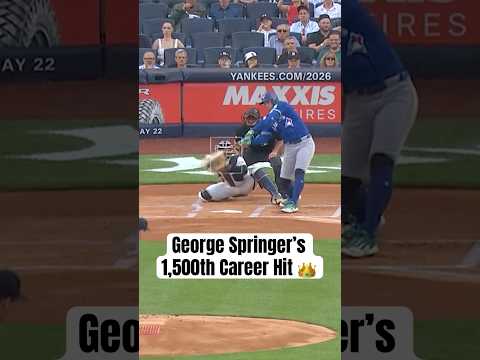 George Springer notches his 1,500th career hit 👑🙌 #MLB #BlueJays