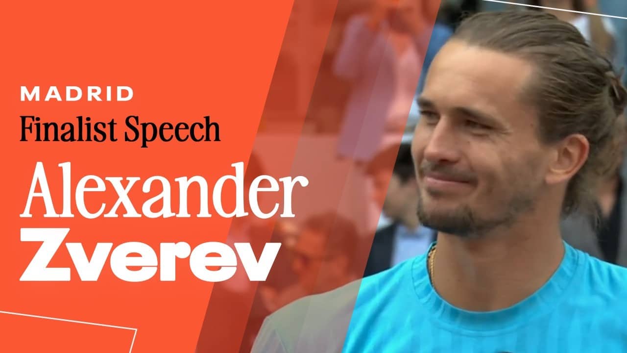Alexander Zverev Finalist Speech | 2026 Madrid