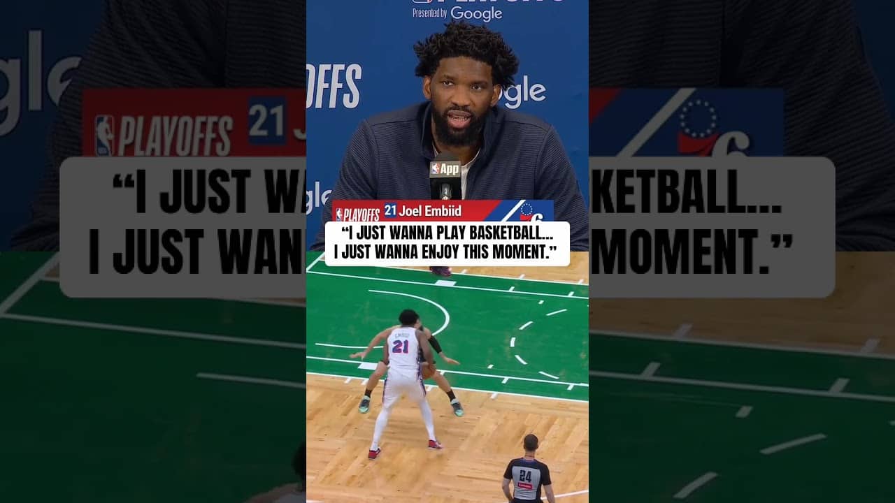 A reflective, but grateful Joel Embiid after 33 PTS, 8 AST and a 76ers win 🏆