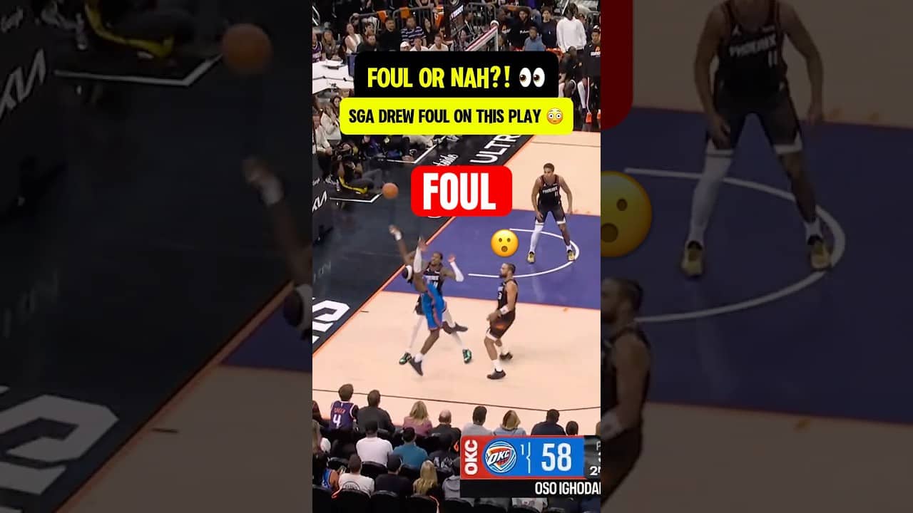 SGA drew foul on Jalen Green 👀😳
