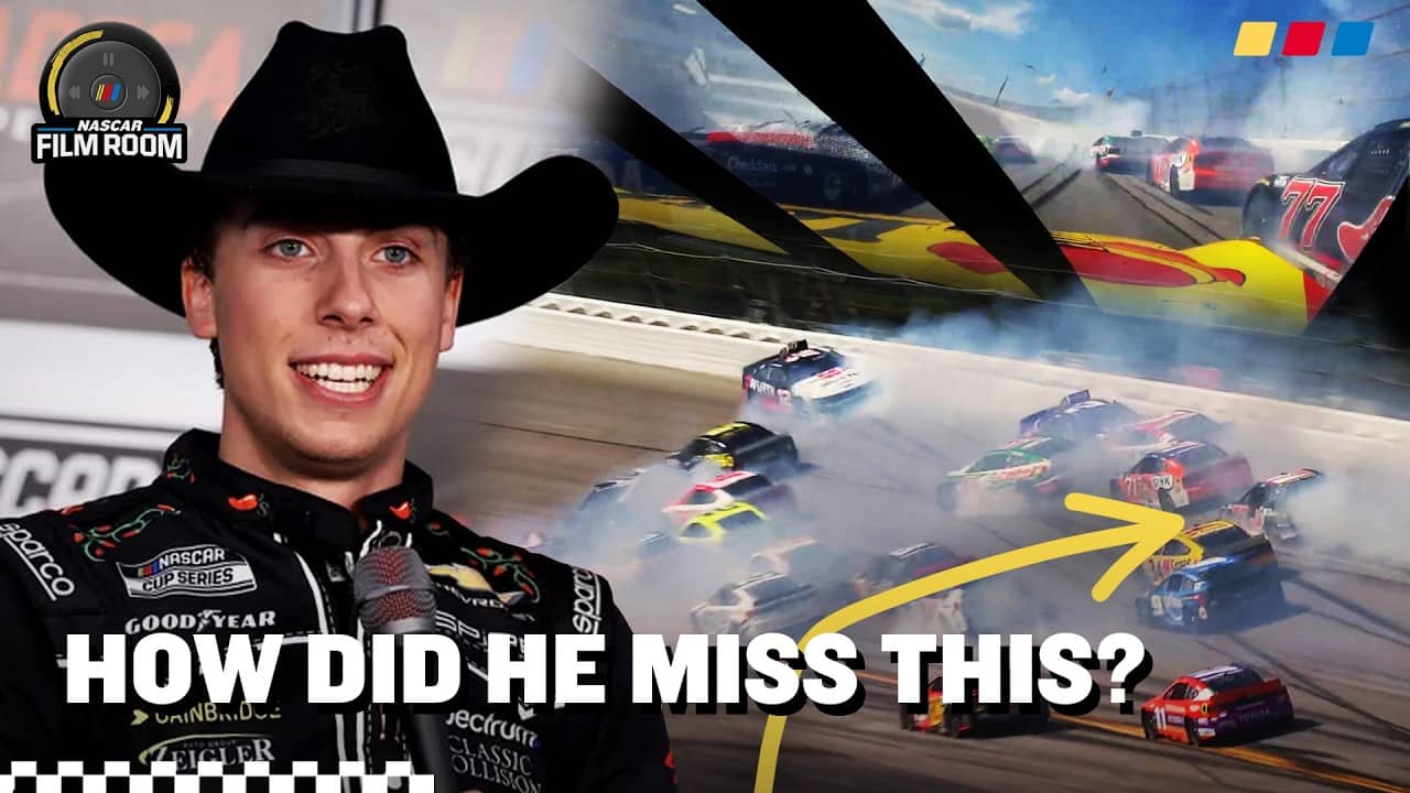 Carson Hocevar Reacts To WILD Talladega Moments & Close Calls | NASCAR Film Room