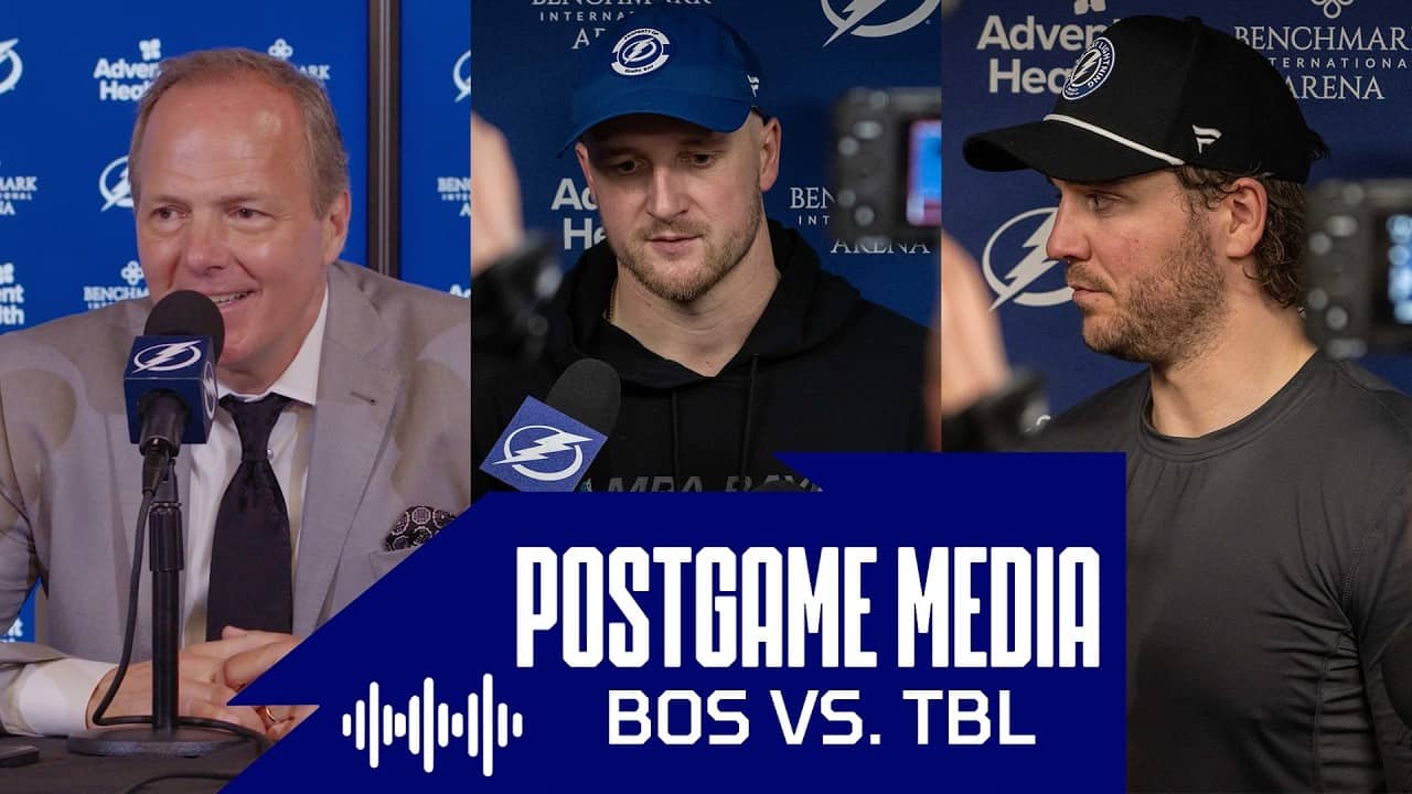 Postgame Media vs BOS | Raddysh, D'Astous, Cooper