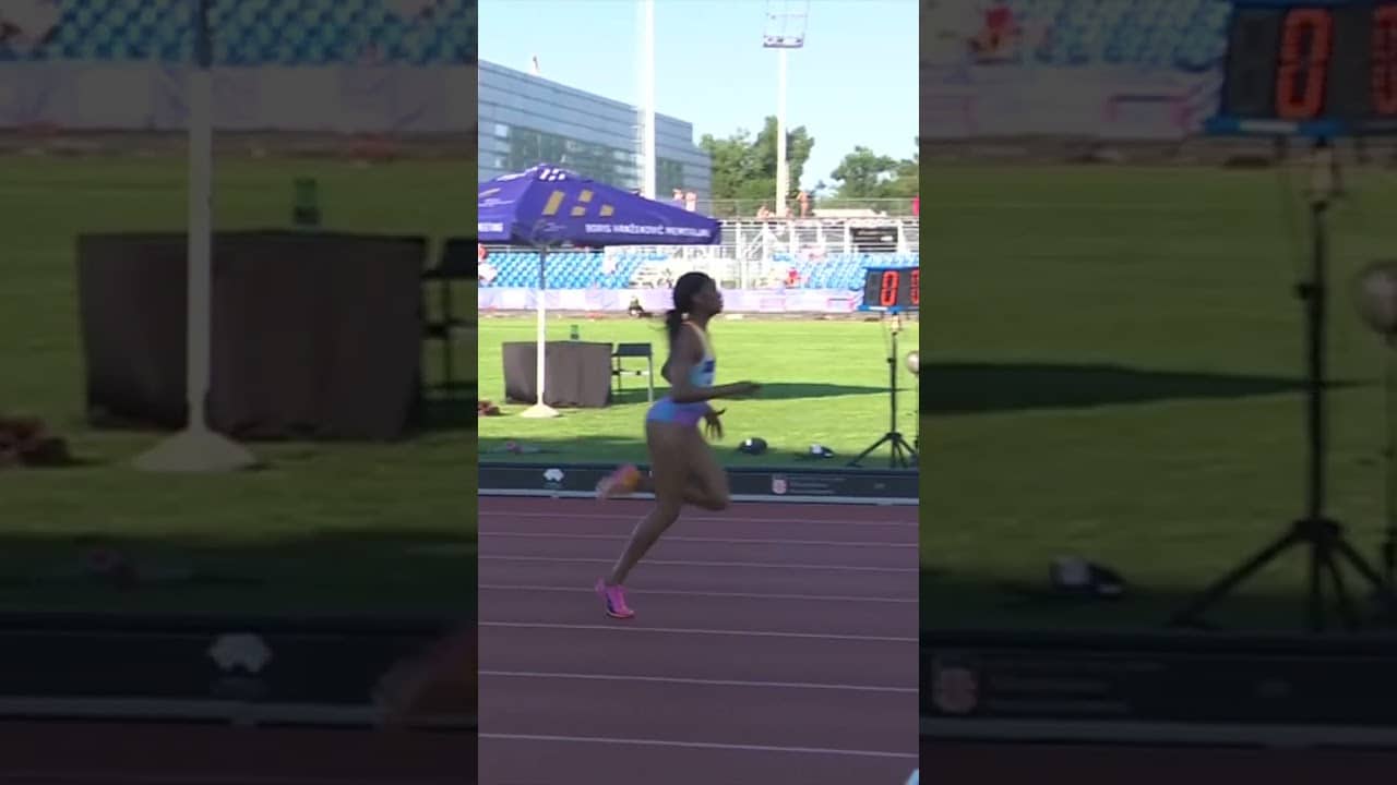 49.48 PB and MEETING RECORD 🔥 Stacey Ann Williams wins the women's 400m in Zagreb