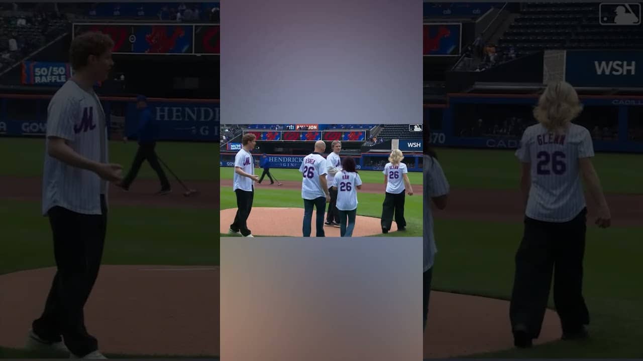 USA Figure Skating and Quad God Ilia Malinin had a WILD first pitch 🥇 #olympics #sports #skating
