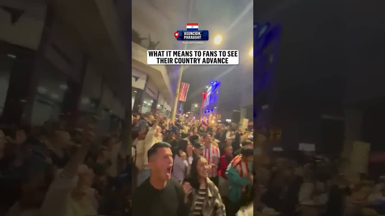 Absolute SCENES in Paraguay as they watch their team advance 🇵🇾