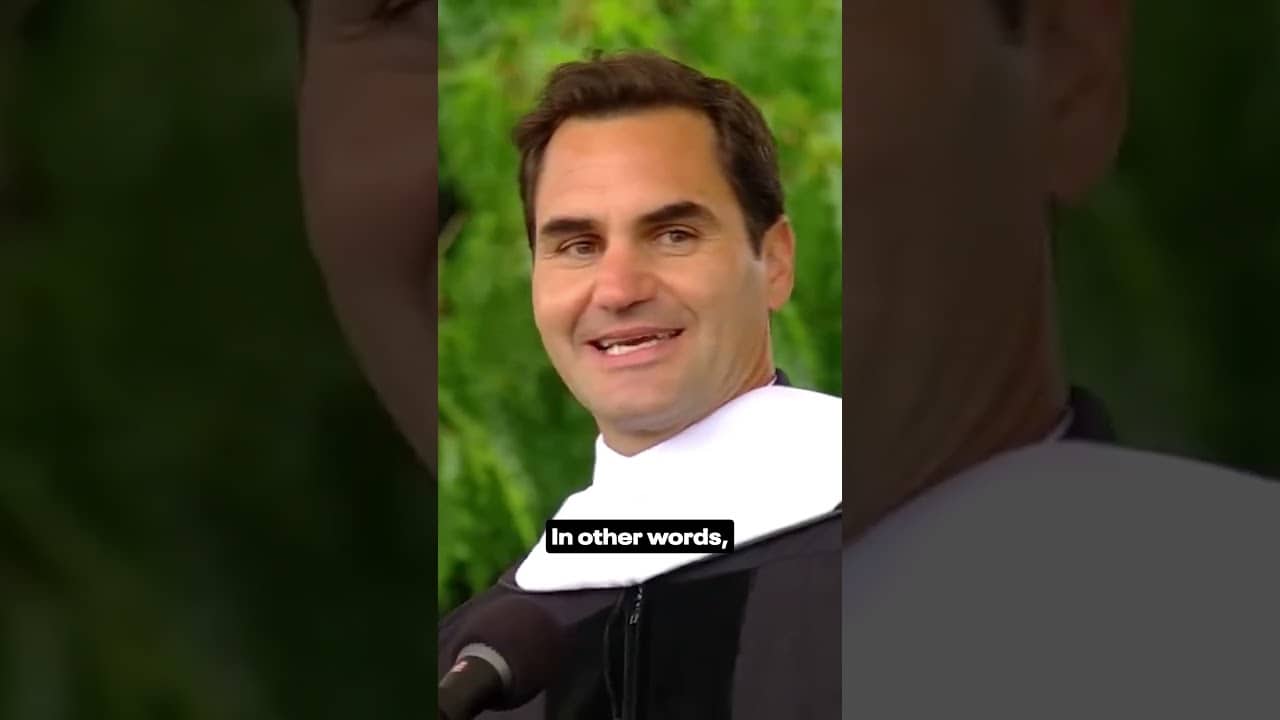 Roger was dropping gems for the grads 💎 #federer #graduation #wisdom #tennis #life