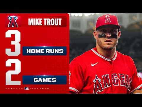 Mike Trout has hit THREE HOMERS in his last TWO GAMES at Yankee Stadium! 💪 | MLB Highlights