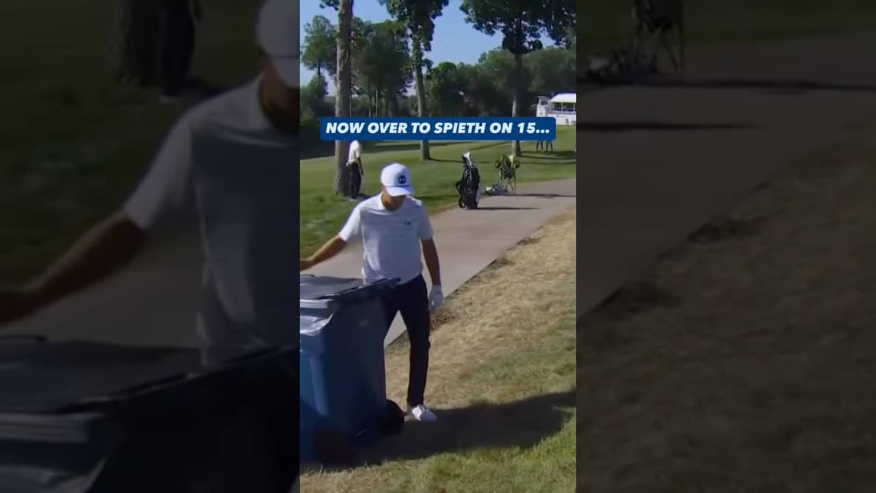 Average Jordan Spieth birdie from a totally normal position 🫡