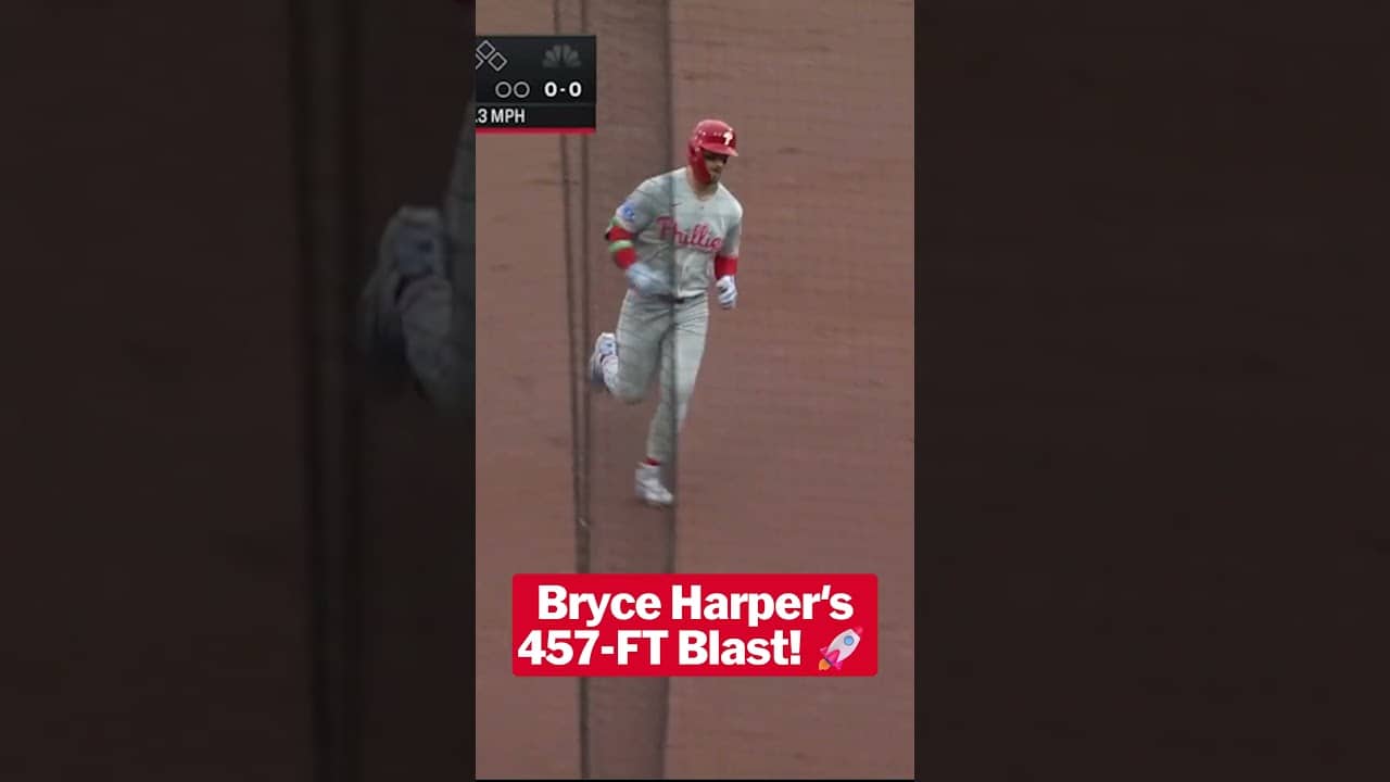 Bryce Harper launches a 457-FT moonshot! 🚀