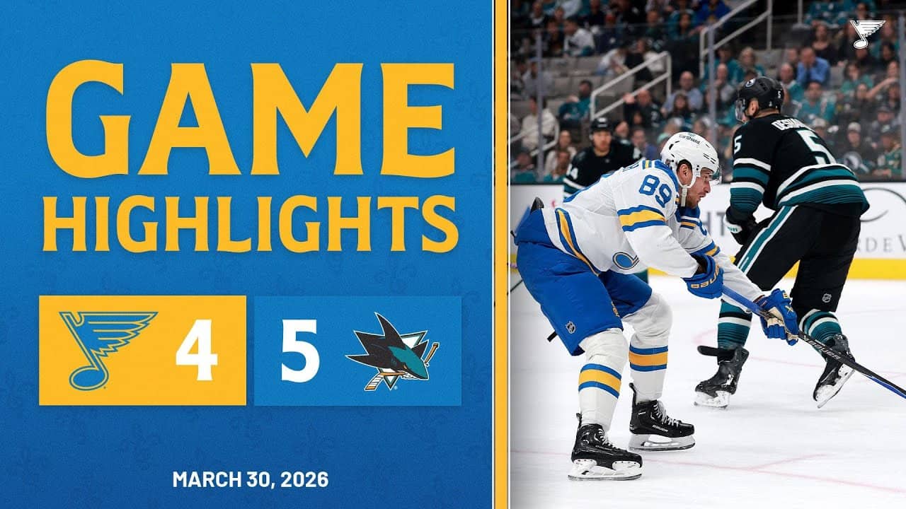 Game Highlights: Sharks 5, Blues 4