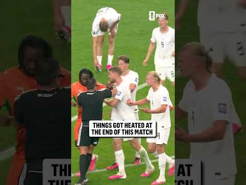 Things got chippy between Ivory Coast and Norway at the end of the game
