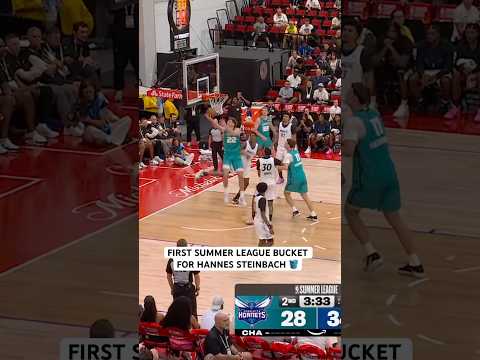 Hannes Steinbach with the smooth reverse for his first summer league bucket