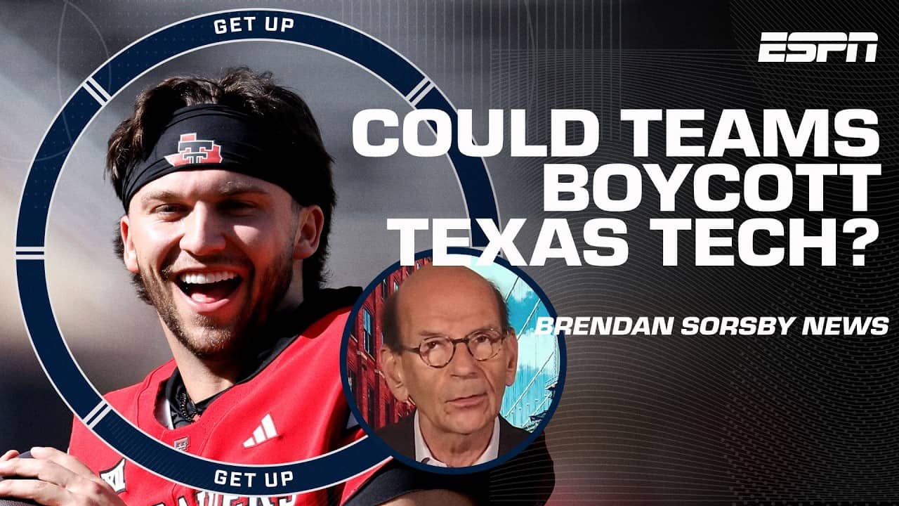 Big Ten commissioner calls to BOYCOTT playing Texas Tech if Brendan Sorsby plays 🚨 | Get Up