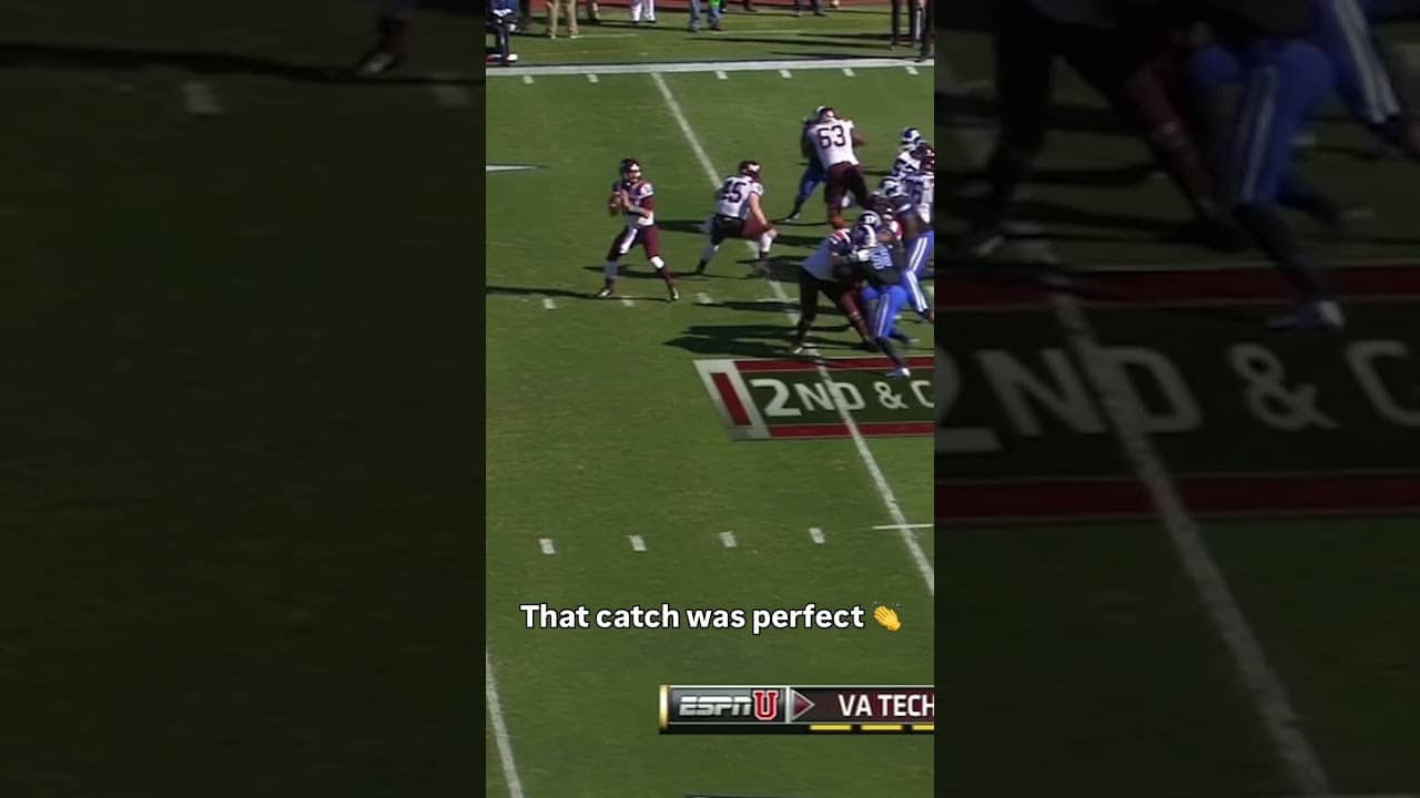 Couldn't have placed that better 🫡 #virginiatech #accfootball #collegefootball