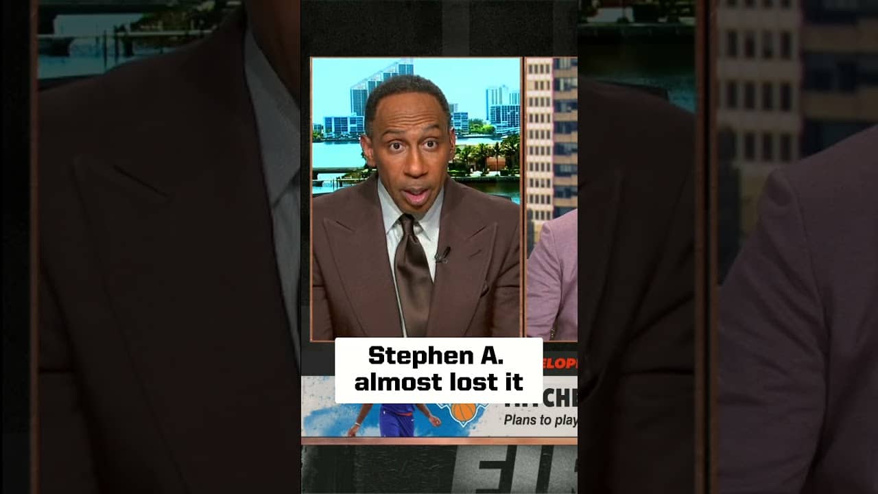 Stephen A. almost lost it over Mitchell Robinson's injury 🤣
