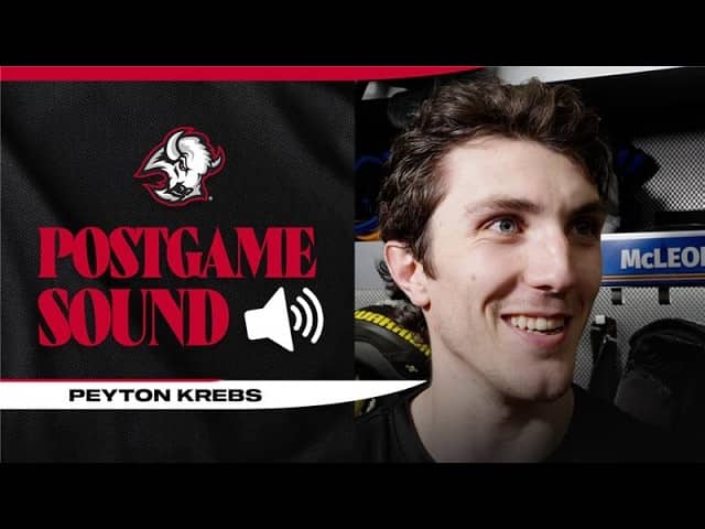 Peyton Krebs Says Colten Ellis "Battles" | Buffalo Sabres 5-0 Win Over Blue Jackets
