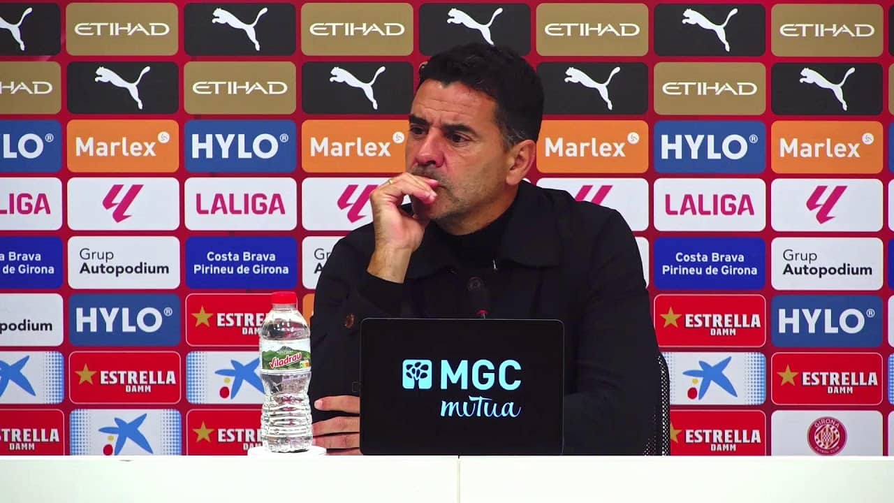Roda de Premsa de Míchel Sánchez, en el post partit del GIRONA FC vs REAL SOCIEDAD