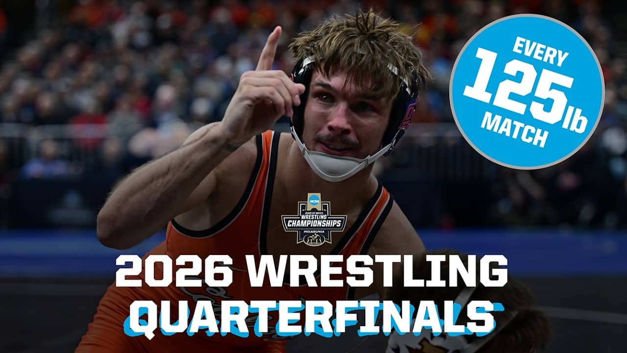 All four 125 lb matches - 2026 NCAA wrestling quarterfinals