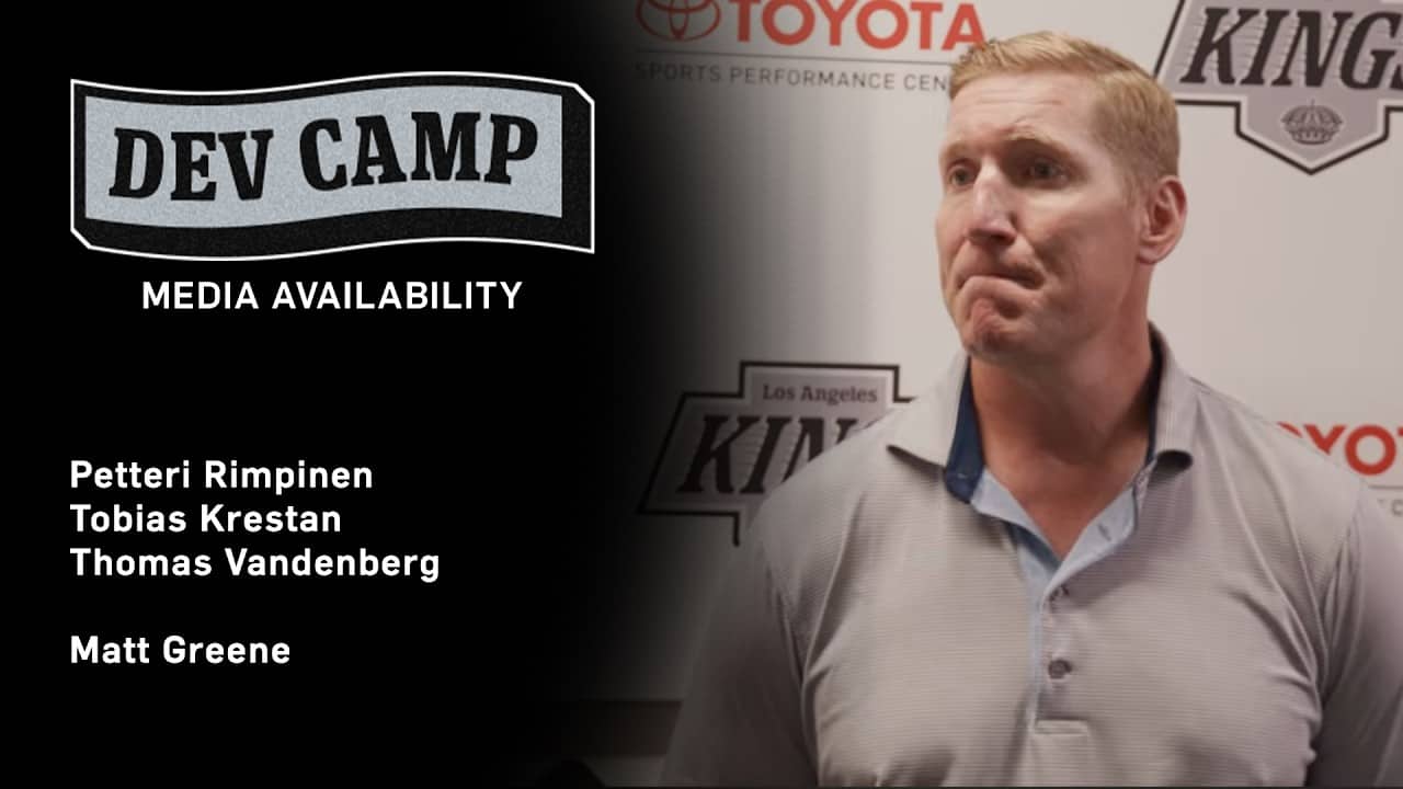 MEDIA: Rimpinen, Krestan, Vandenberg, and Matt Greene | 06.30.26 LA Kings Development Camp