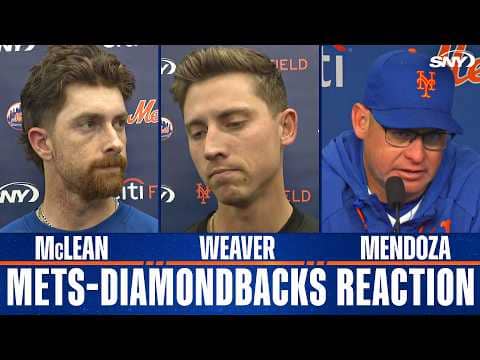 Nolan McLean, Luke Weaver, and Carlos Mendoza react to Mets rubber game vs Diamondbacks