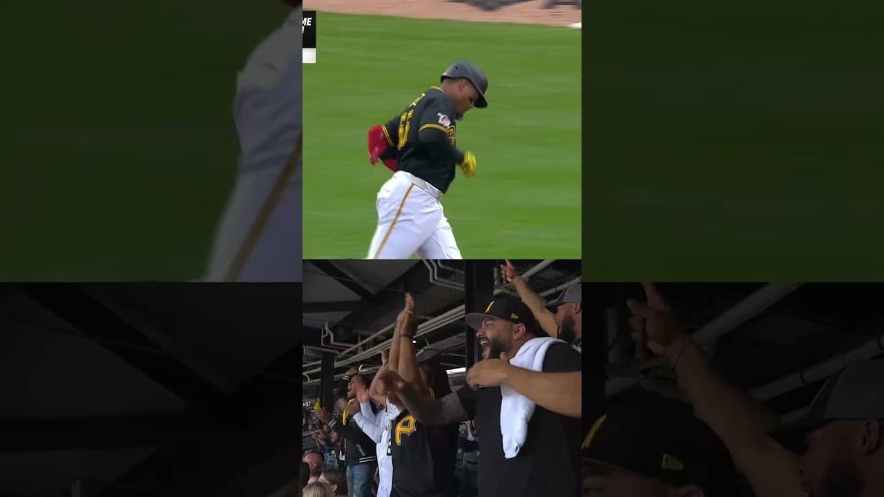Esmerlyn Valdez homered in his FIRST at-bat at PNC Park, with his family in the stands! 😃