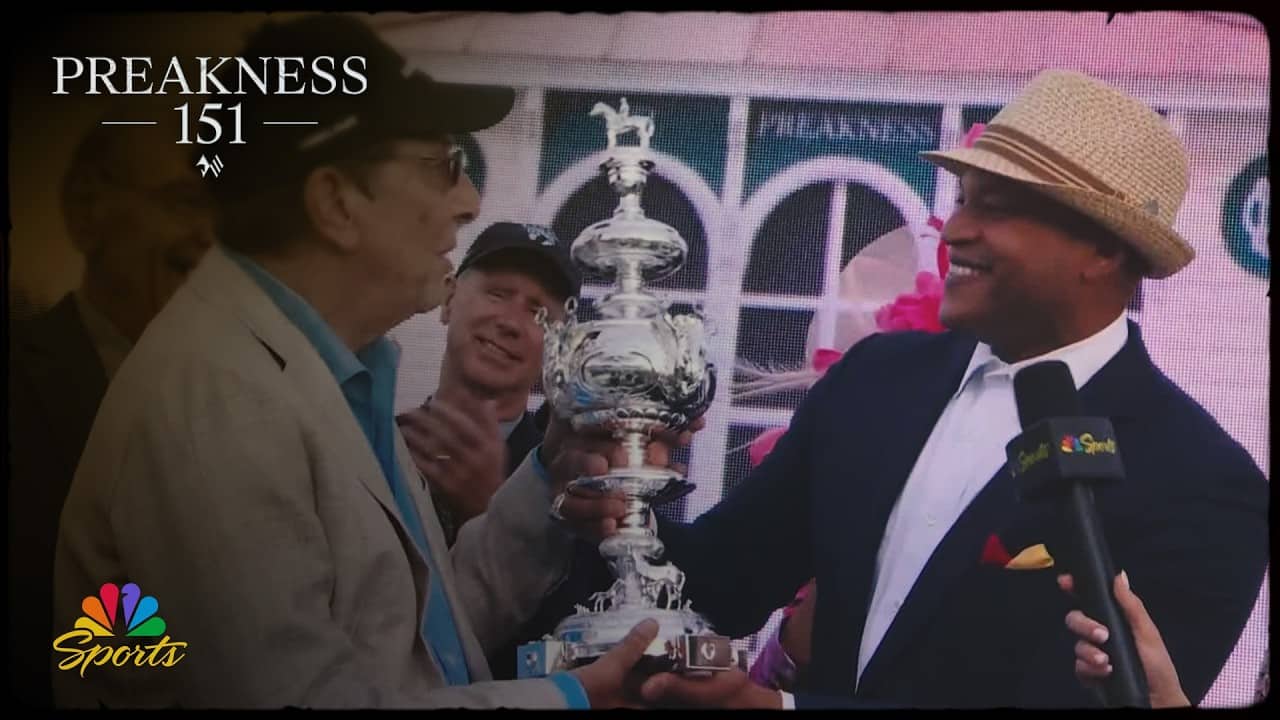 Woodlawn Vase trophy presentation after 151st Preakness Stakes | NBC Sports