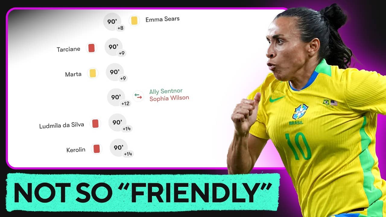 USWNT vs. Brazil produces 8 RED CARDS in heated "friendly" match