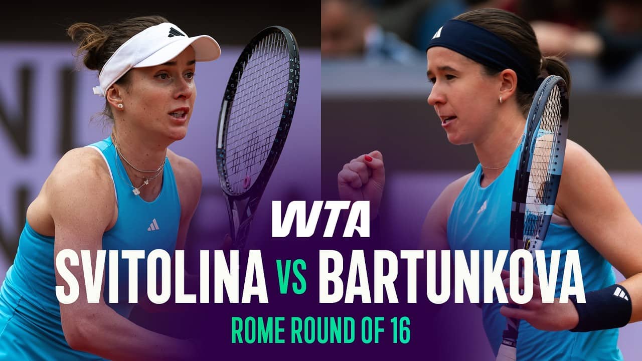 Elina Svitolina vs. Nikola Bartunkova | 2026 Rome Round of 16 | WTA Match Highlights