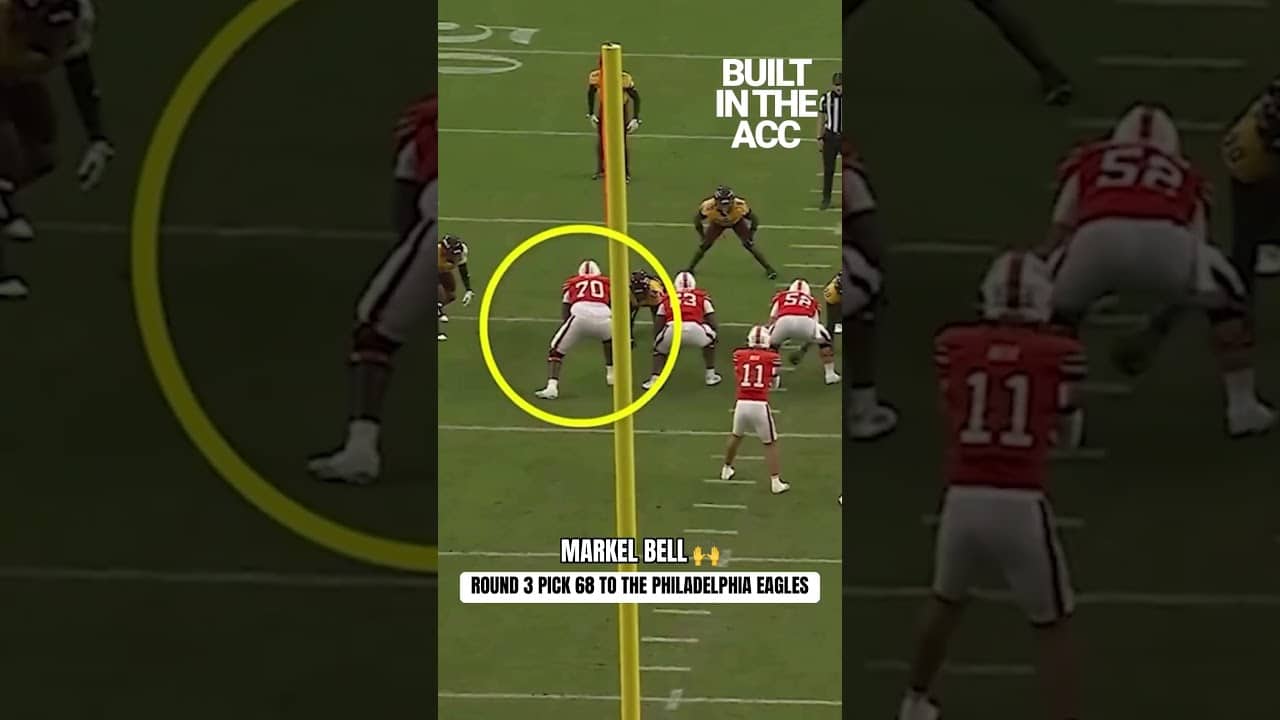 With the 68th pick of the NFL Draft the Eagles select Markel Bell from Miami 🙌 #BuiltInTheACC #NFL