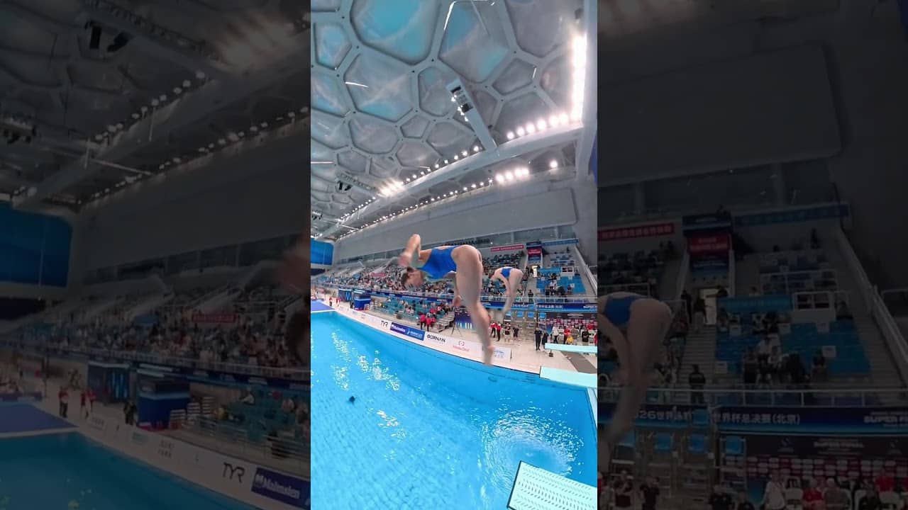Perfecting synchronisation 💧 💧#diving #worldaquatics