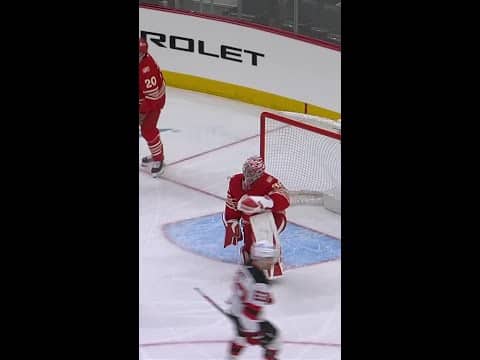 Jack Hughes with a Short Goal vs. Detroit Red Wings