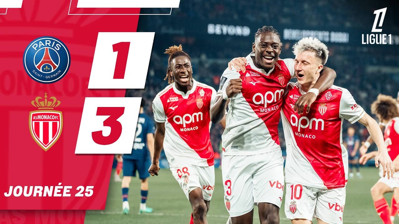 Résumé, PSG 1-3 AS Monaco : l’ASM frappe fort au Parc - 25e journée Ligue 1