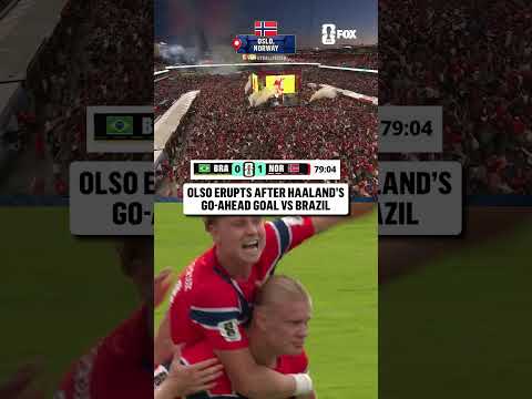 Fans in Norway go WILD for Haaland's goal 🇳🇴