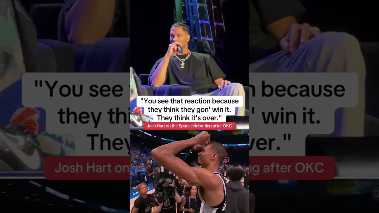Josh Hart spoke about the Knicks watching the Spurs celebrate after beating OKC 👀