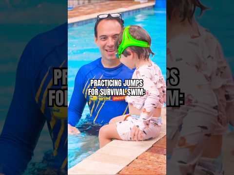 he saved himself from drowning after jumping in the pool!