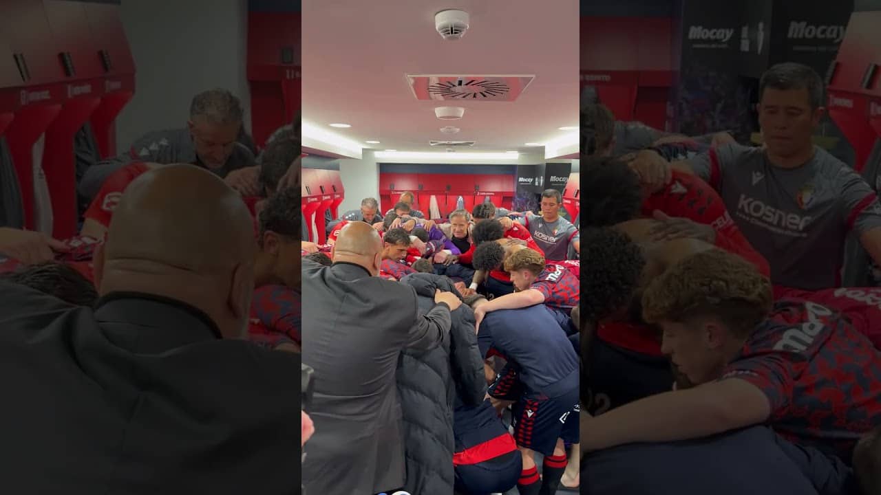Vestuario de Osasuna antes de enfrentarse ante el Barcelona en El Sadar #OsasunaBarça