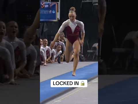 Oklahoma's Hannah Scheible was focused on vault 😤