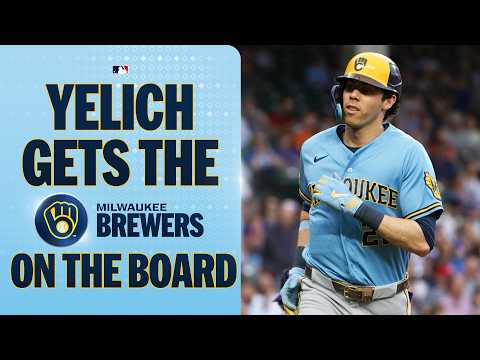 THERE GOES YELI! Christian Yelich opens the scoring with a solo homer in the 2nd inning 😤