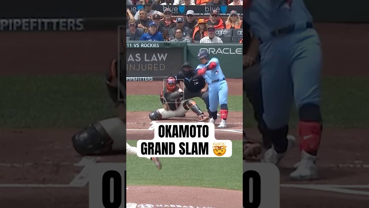 Kazuma Okamoto’s first career GRAND SLAM 😤 #MLB #Toronto #BlueJays