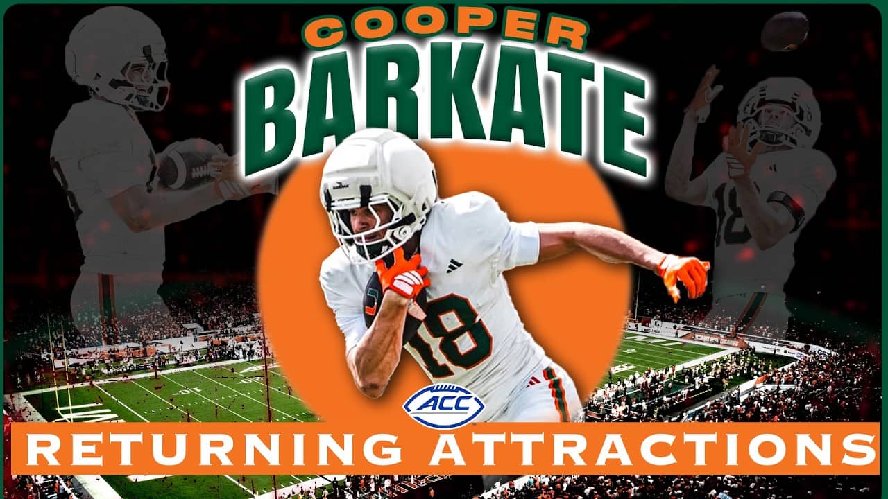 Miami WR Cooper Barkate | 2026 ACC Football Returning Attractions