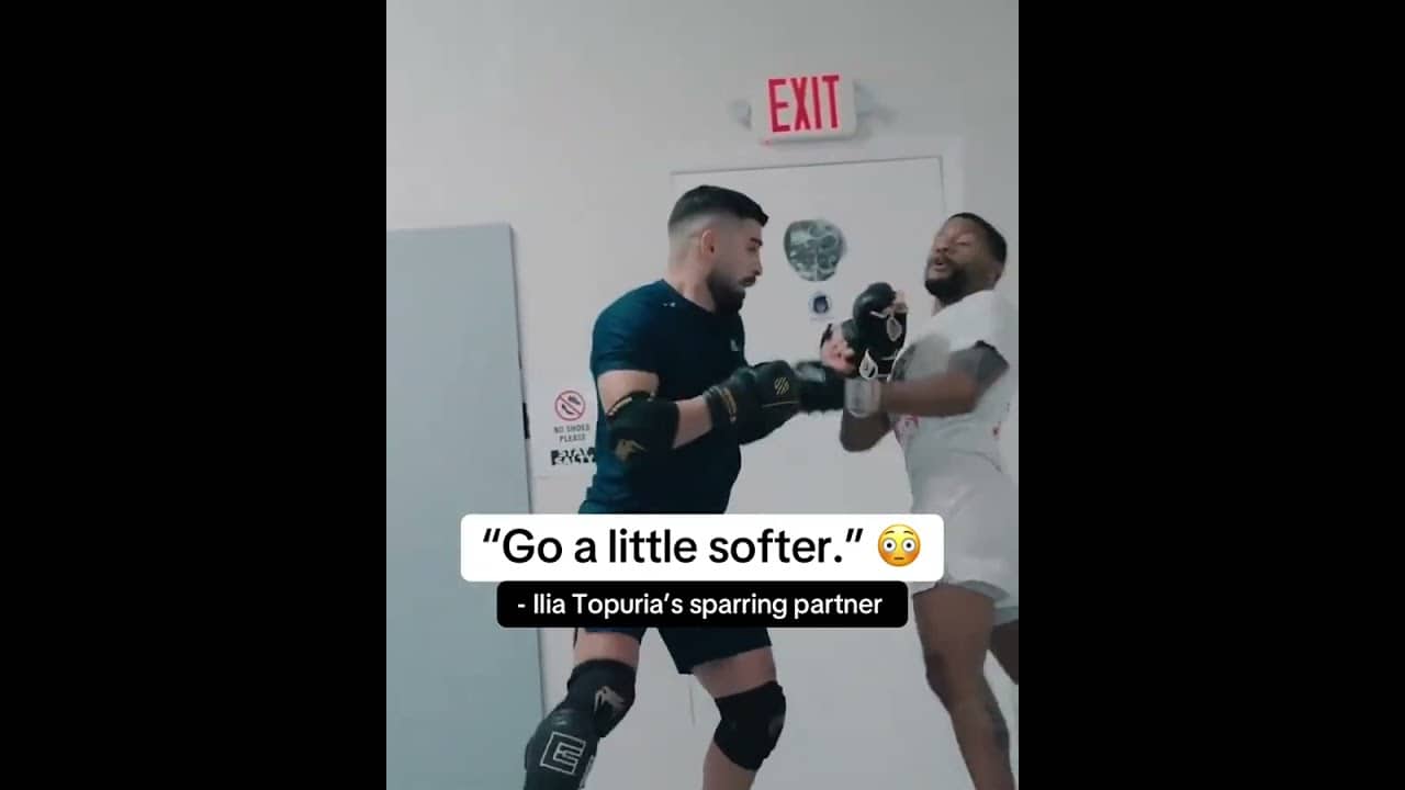 Topuria showing no mercy in training camp 😤 (via iliatopuria/TT)