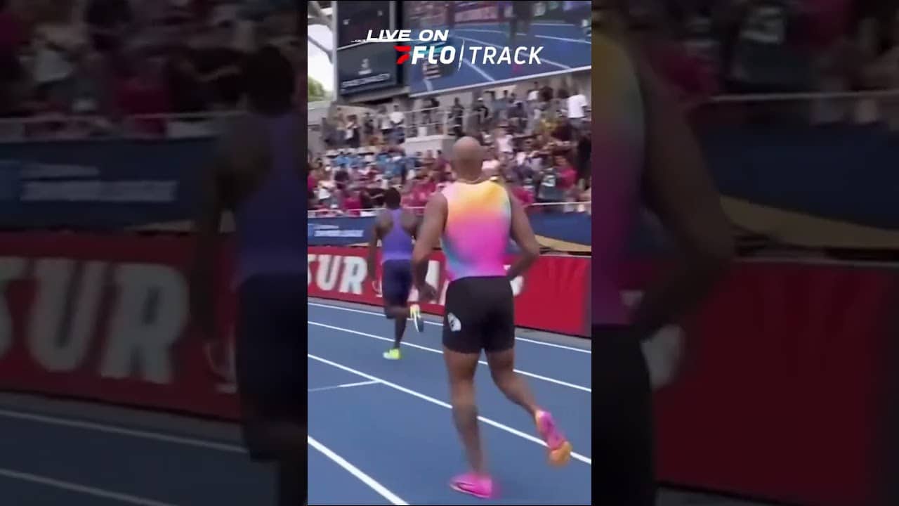 🚨 TRAYVON BROMELL TAKES DOWN NOAH LYLES FROM LANE 8. 😳