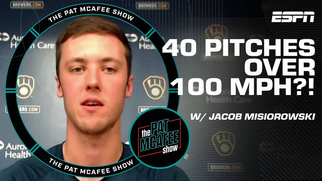 Jacob Misiorowski says the ADRENALINE is keeping his fastball at 104 MPH 💨 | The Pat McAfee Show